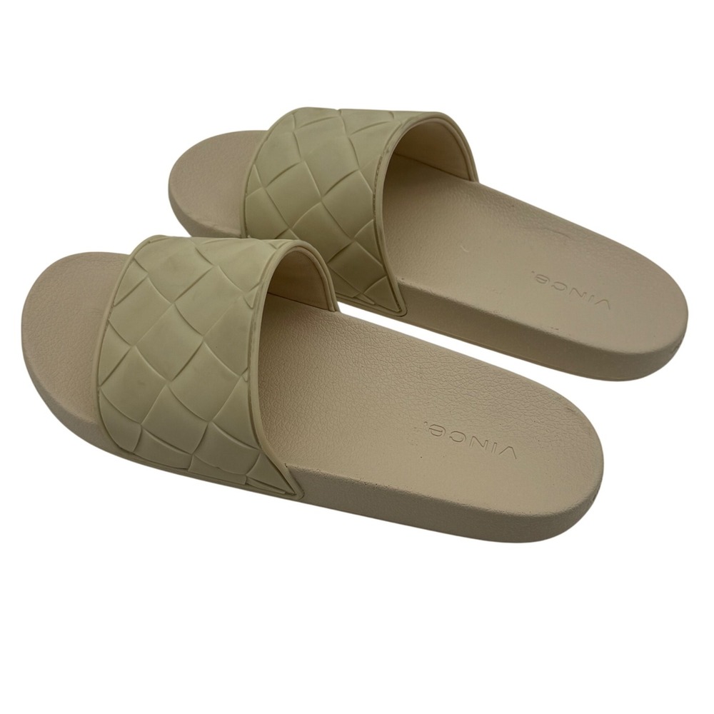Vince Watley Woven Leather Slide Sandals Men's 12 /Women's 14 - Picture 2 of 9